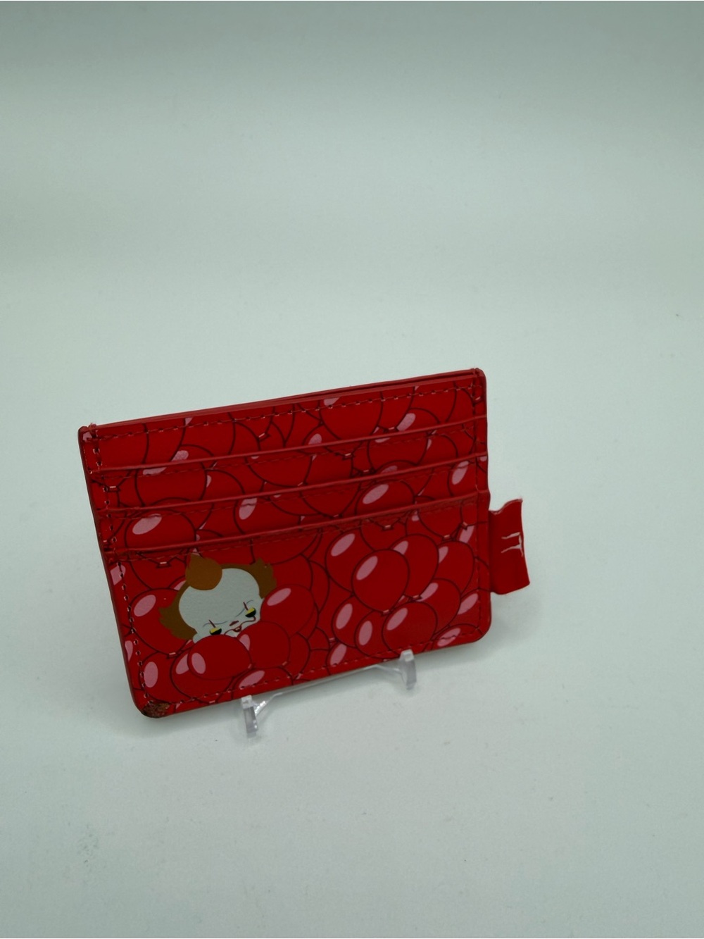 Loungefly Pennywise IT Red Cherry Card Holder with Pink Accents